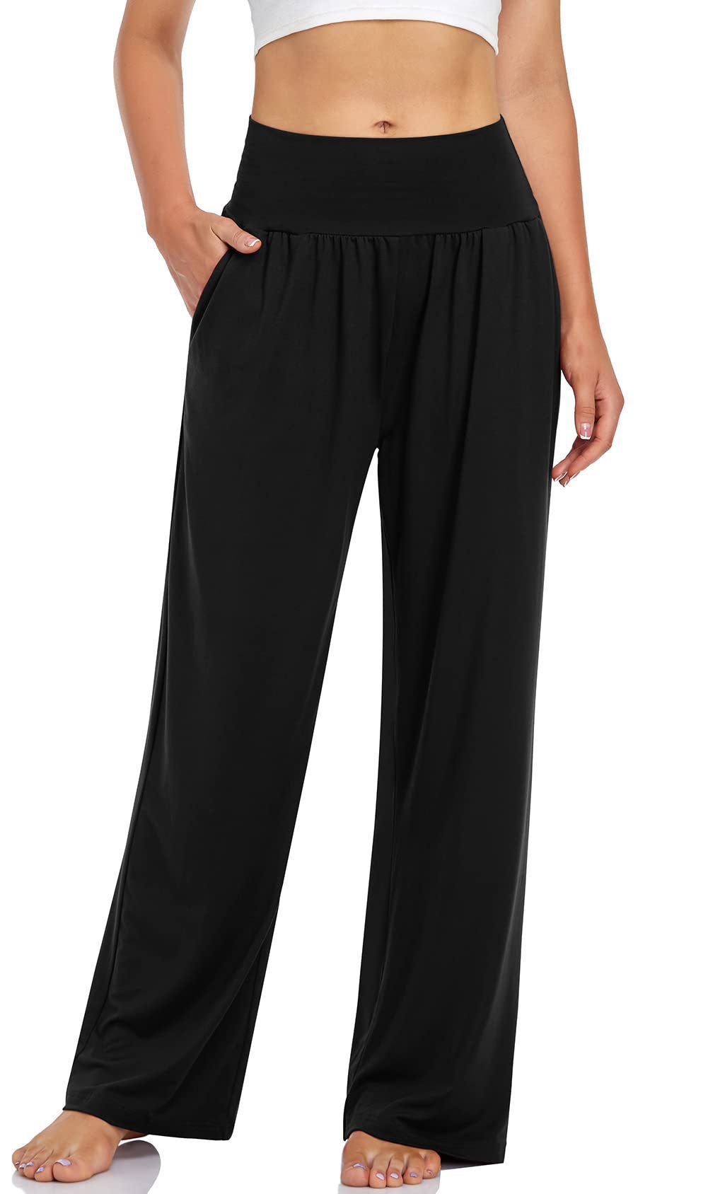 Picture of 2023 Spring/Summer Yoga Running Pants Cool Casual Pants for Women Summer Popular Style Lazy Style, Comfortable Wide-Leg Pants
