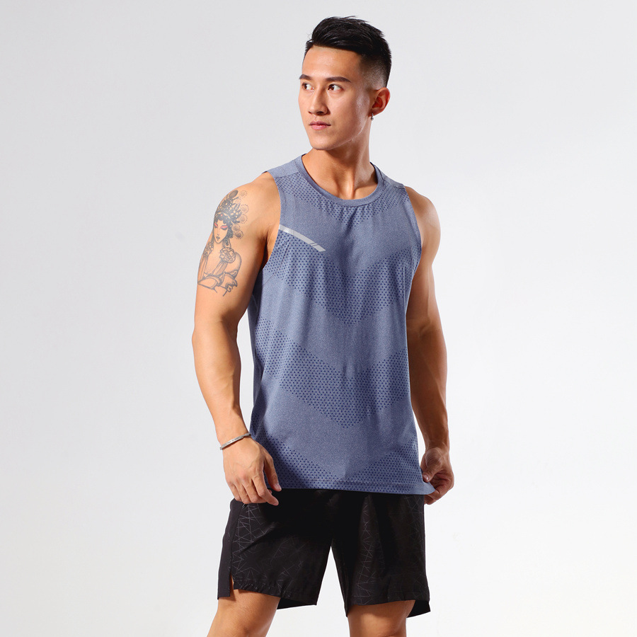 Picture of Summer Outdoor Sports Quick-drying Clothes Men's Fitness Running Breathable Top Basketball Loose Sleeveless Round Neck Vest for Women