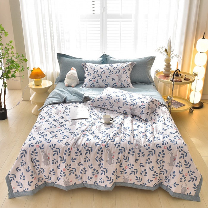 Picture of Air-Conditioning Quilt, Summer Cool Quilt, Thin Single and Double Washed Cotton Summer Quilt, Gift Box, Kidsren's Quilt, Sales Quilt, Machine Washable