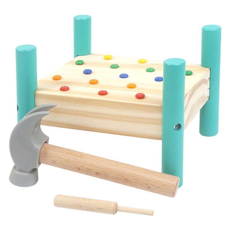 Wooden tapping table children's educational early education tapping toy teaching aids training hand-eye coordination Montessori