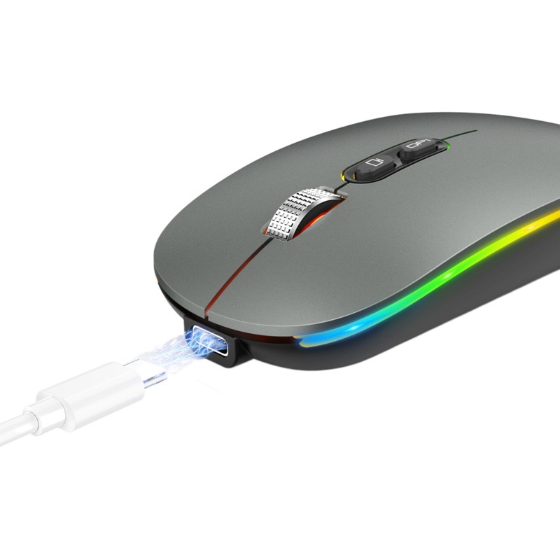 Factory direct wireless Bluetooth mouse ultra-thin portable notebook office home luminous one-button return to the desktop