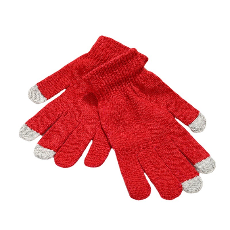 Picture of Touch Cotton Knitted Gloves, Warm and Cold-Proof Finger Gloves, Thickeneded Simple Outdoor Windproof and Warm Gloves