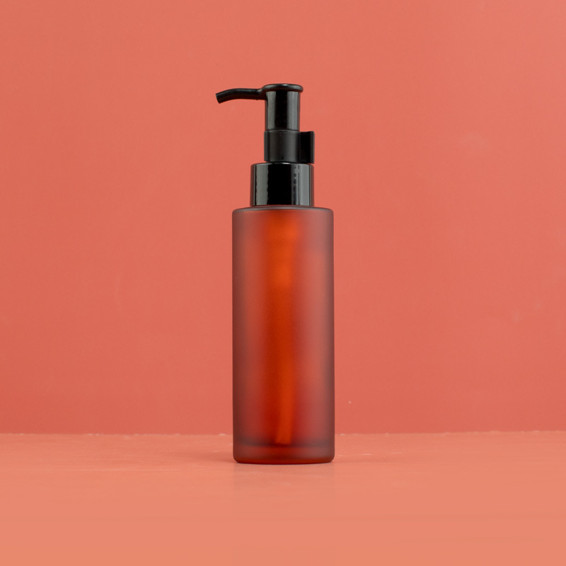 Picture of Press cleansing oil empty bottle essence glass makeup remover long mouth lotion bottle body milk essential oil