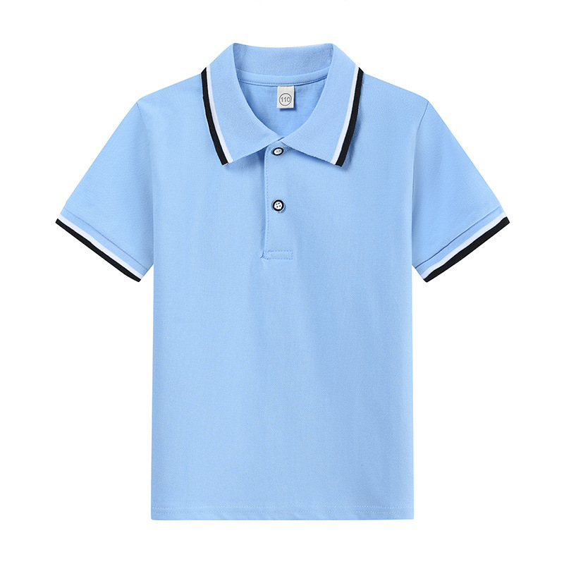 Picture of kids Children's T-shirt Long Sleeve Cotton White Lapel Polo Shirt for Boys and Girls Elementary School Students Middle and Large Children's School Uniform