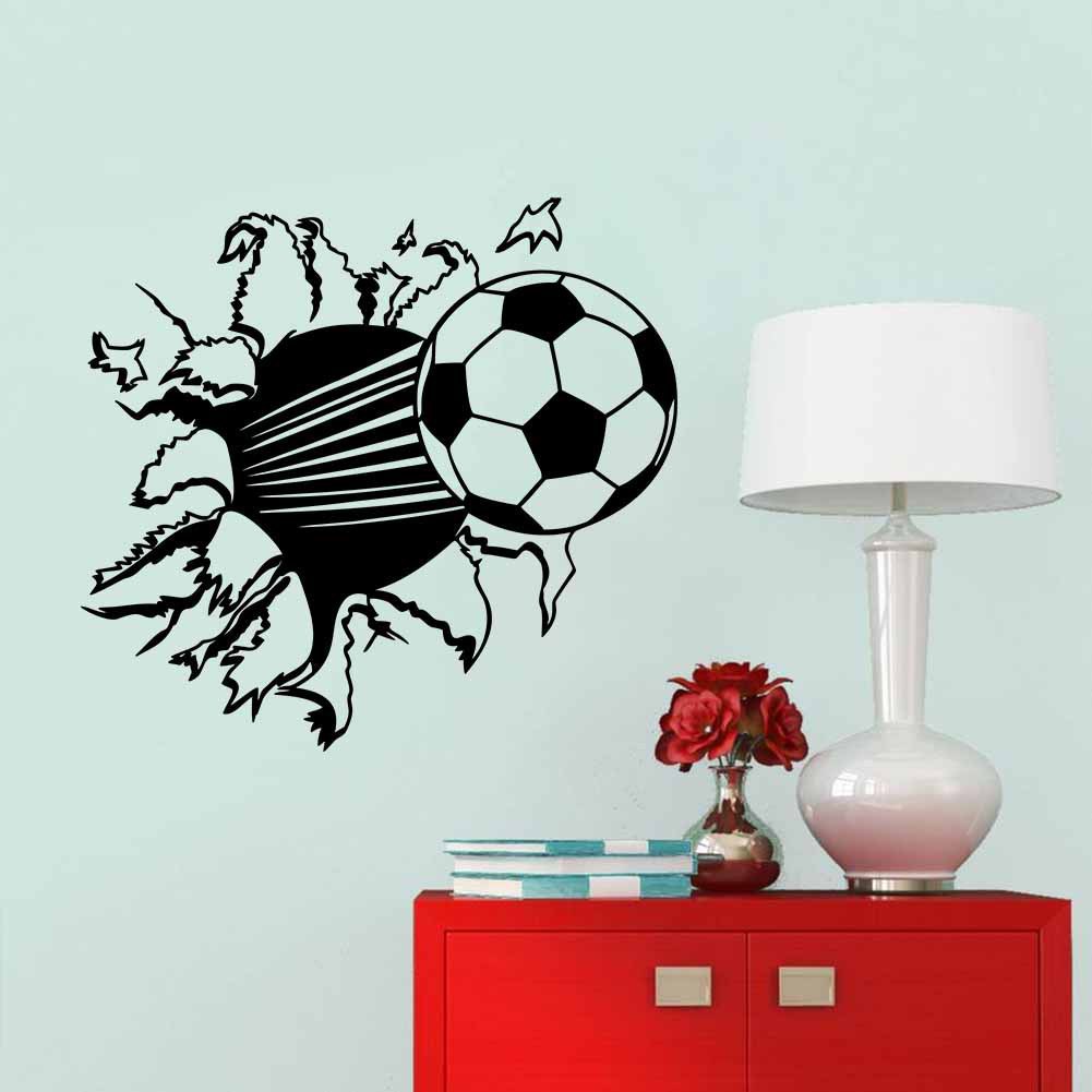 New sketch football Wall-through wall stickers living room bedroom football club removable decorative stickers ZY8486