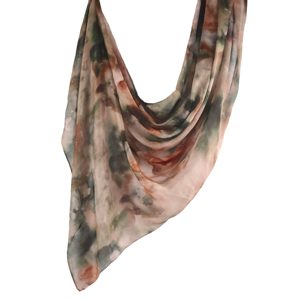 Picture of Best-Selling Watercolor Tie-Dye Cotton Scarf Arabian Satin Polyester Long Scarf Turkish Middle Eastern Scarf