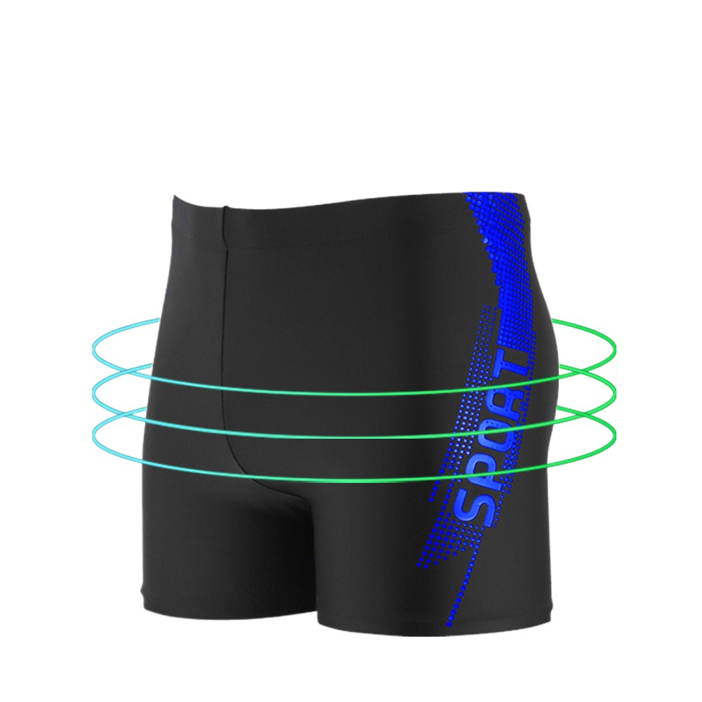 Picture of Factory direct new swimming trunks boxer adult swimming trunks plus fat swimming trunks men's high waist conservative swimsuit