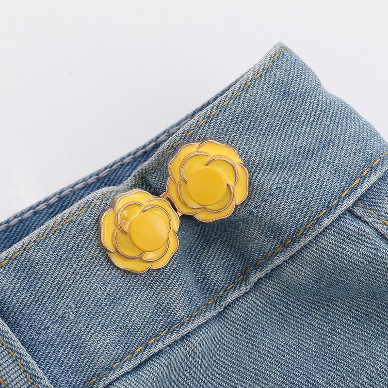 Picture of Chinese Knot Waist Buckle Pair Buckle Flat Bottom Removable Nail-free Seam-free Button Girl's Trouser Skirt Waist Size Change Artifact