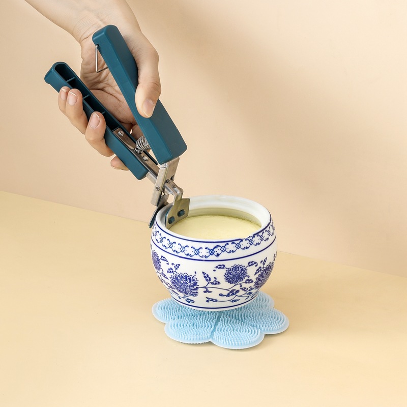 Picture of Stainless Steel Anti-scalding Clamp Bowl Lift Bowl Clip Silicone Non-slip Gloves Plate Tracker Dish Tracker