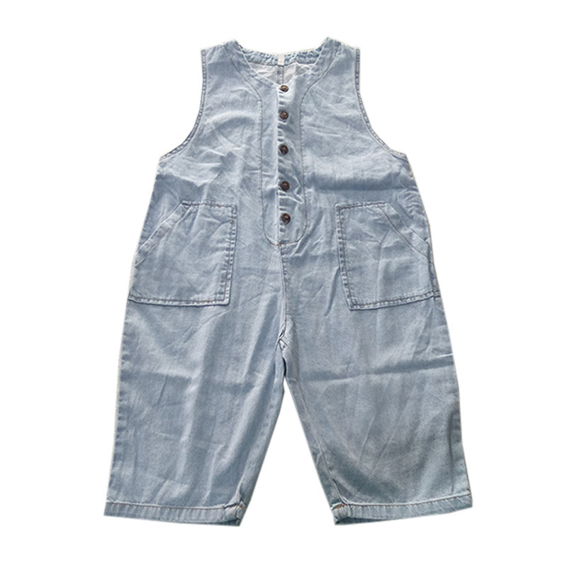 Picture of 2024 Children's Wear Spring and Summer Wear Korean Explosions Family Kid Wear Korean Fan Style Loose Style Thin Denim Jumpsuit
