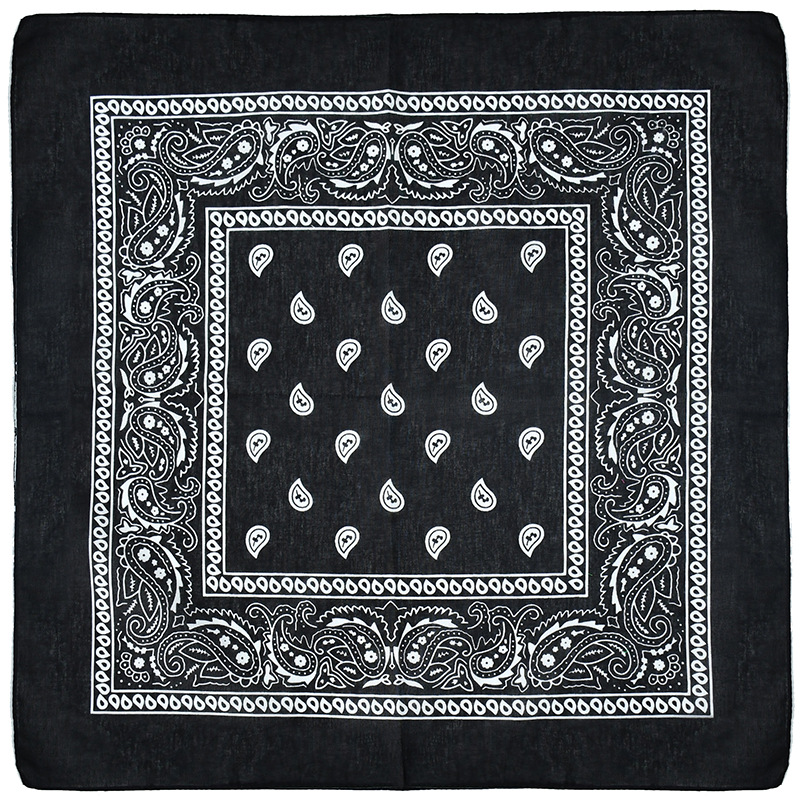 Picture of Factory Wholesale European and American Cashew Flower Square Scarf Outdoor Sports Cycling Hip-Hop Spot Pure Cotton Insect Printed Headscarf