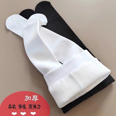 Children's pantyhose autumn and winter padded velvet stockings white leggings bare legs dancing girls dancing socks