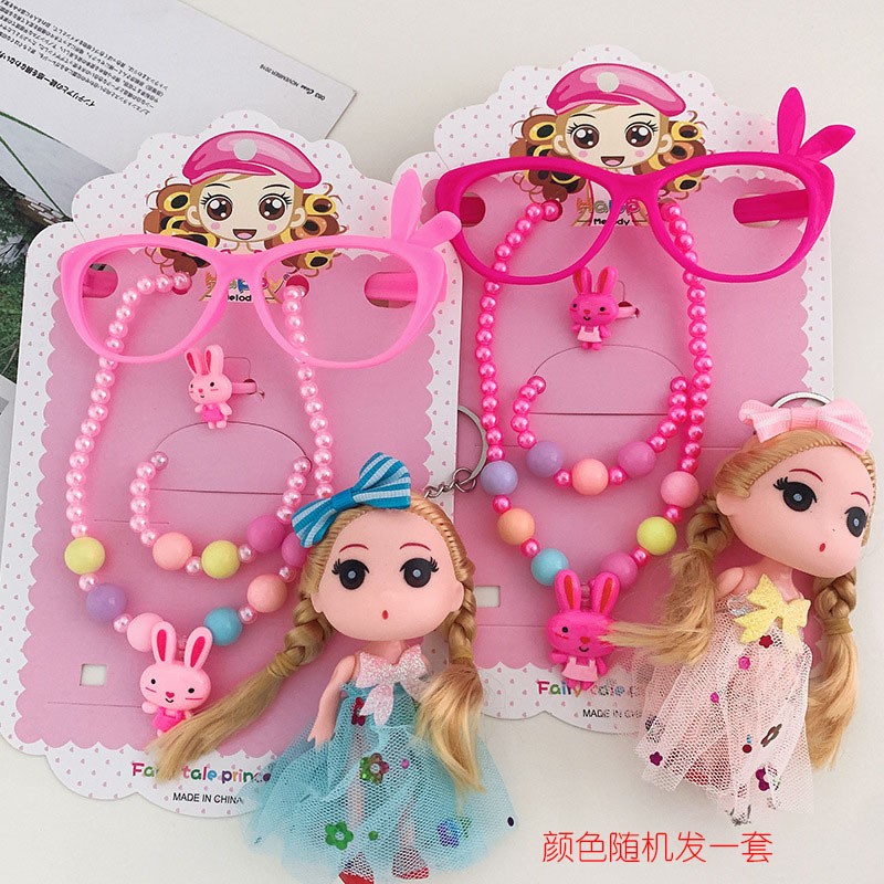 Picture of Children's jewelry baby cartoon cute fruit pendant bracelet suit birthday gift box in stock wholesale