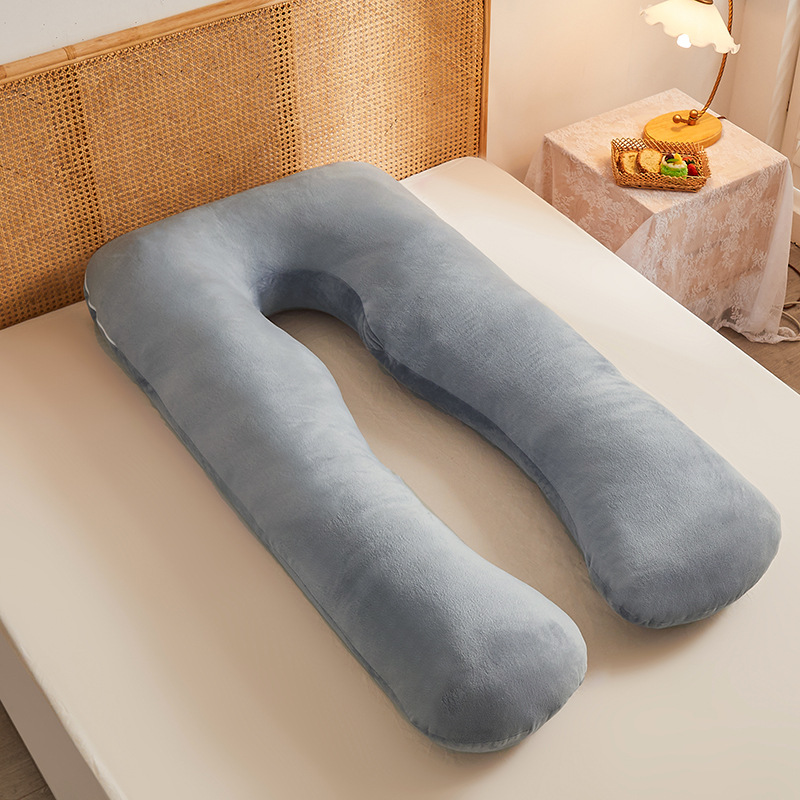 Picture of Maternity Pillow Direct Sales Amazon Multifunctional Maternity Pillow Side Sleeper Pillow Pure Cotton Removable and Washable U-Shaped Nap Pillow Cushion