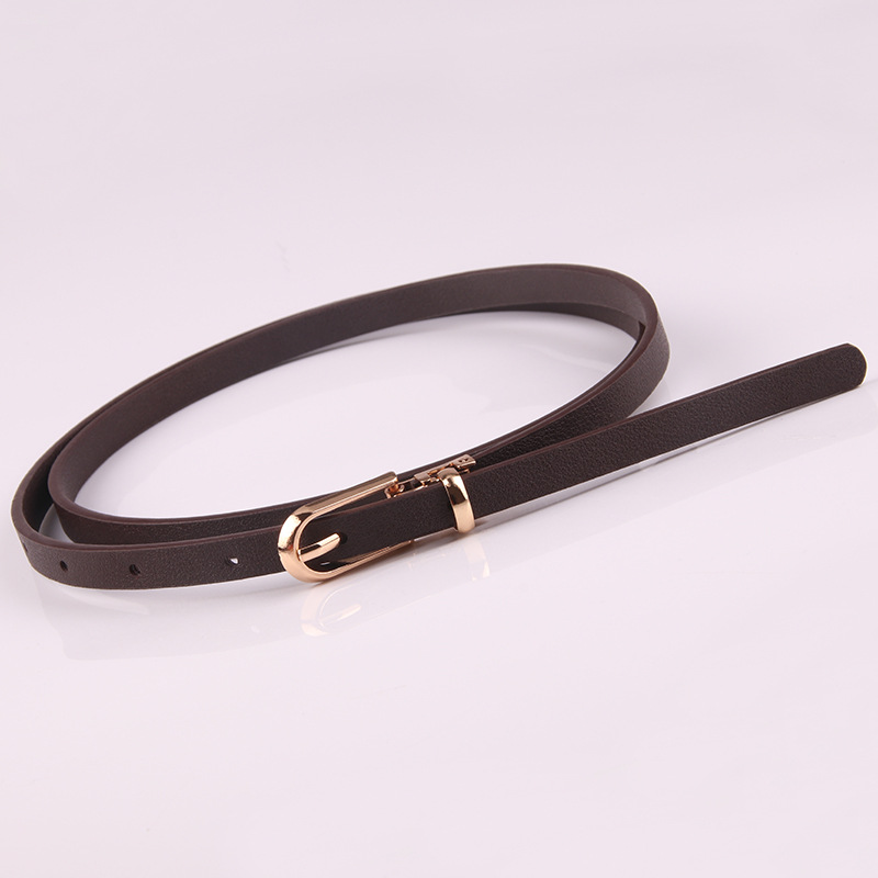 Picture of New Multicolor Decorative dress with Sweater Thin Belt Women's All-match Pin Buckle PU Small Belt Korean Style Trouser Belt