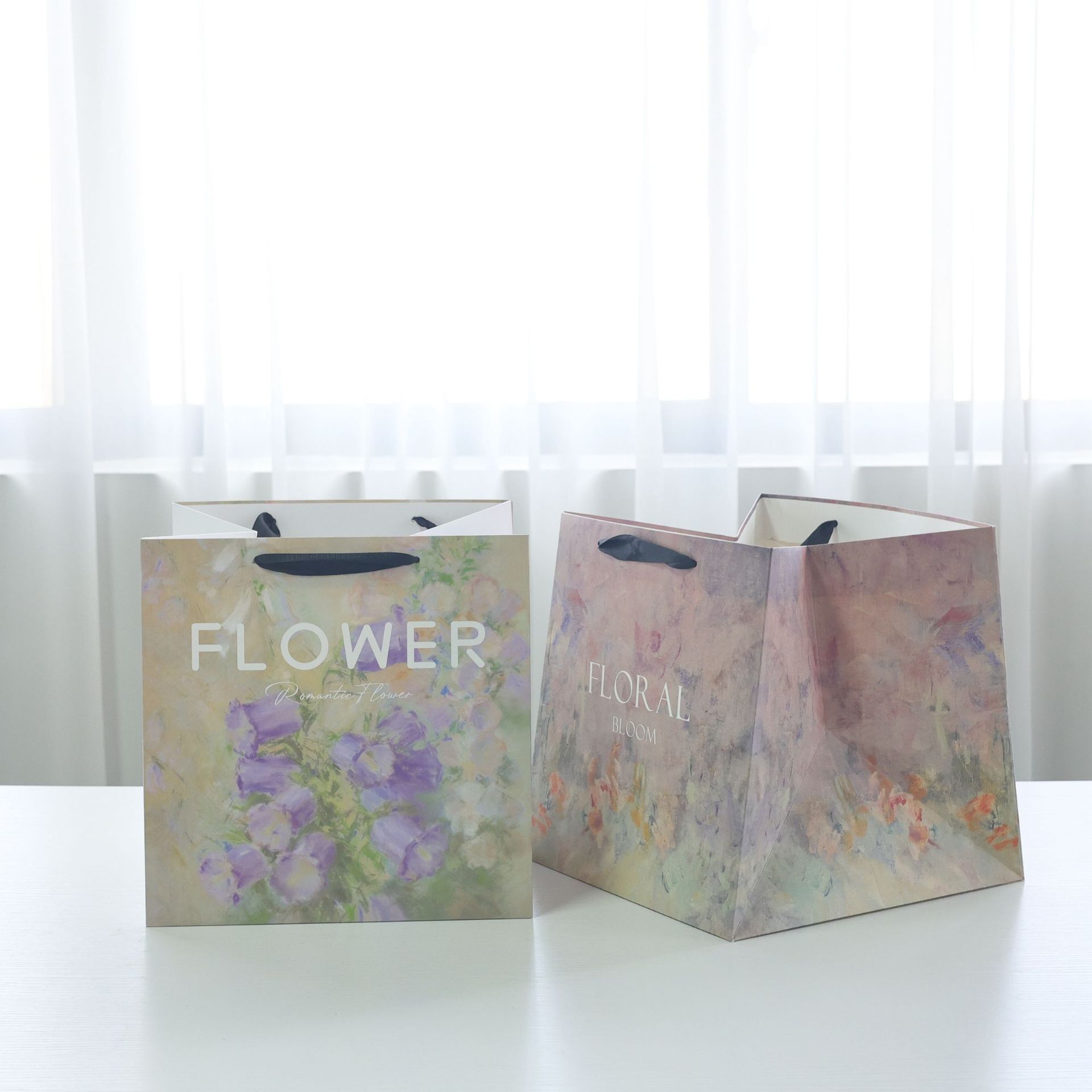 Yitong new abstract painting tote bag 5/bag flowers bouquet tote bag gift storage bag