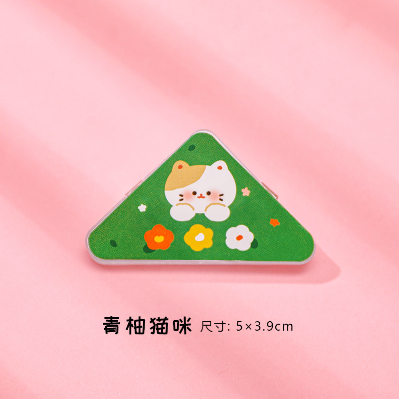 Picture of Creative inspirational text triangle clip student pp note clip acrylic document anti-roll clip test paper storage corner clip