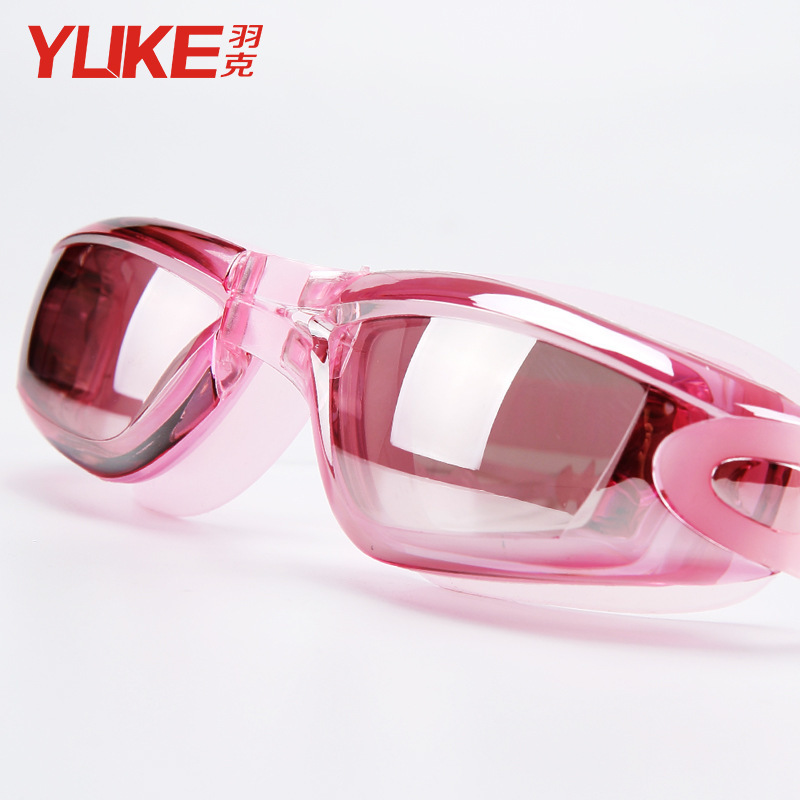 Picture of Swimming Goggles Women's Myopia High-definition Waterproof Anti-fog Men's Swimming Glasses Large Frame Flat Light Swimming Cap Swimming Bag Set Equipment