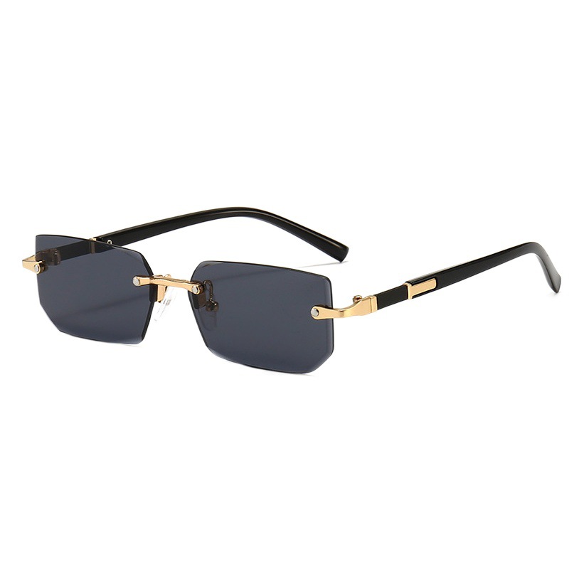 Picture of New Rimless Fashion Sunglasses European and American Trendy Cut-Edge Sunglasses Personalized Jelly Color Sunglasses Rimless Sunglasses
