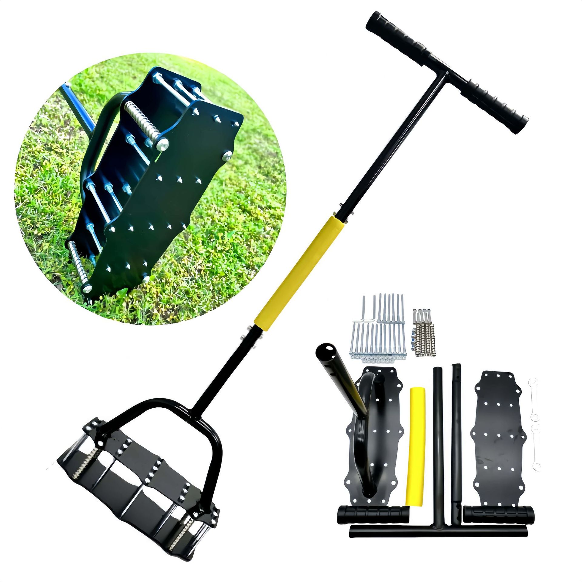 Spring Racker Lawn Racker Manual Turntipper Garden Labor Saving Soil Pore Puncher Gardening Tools