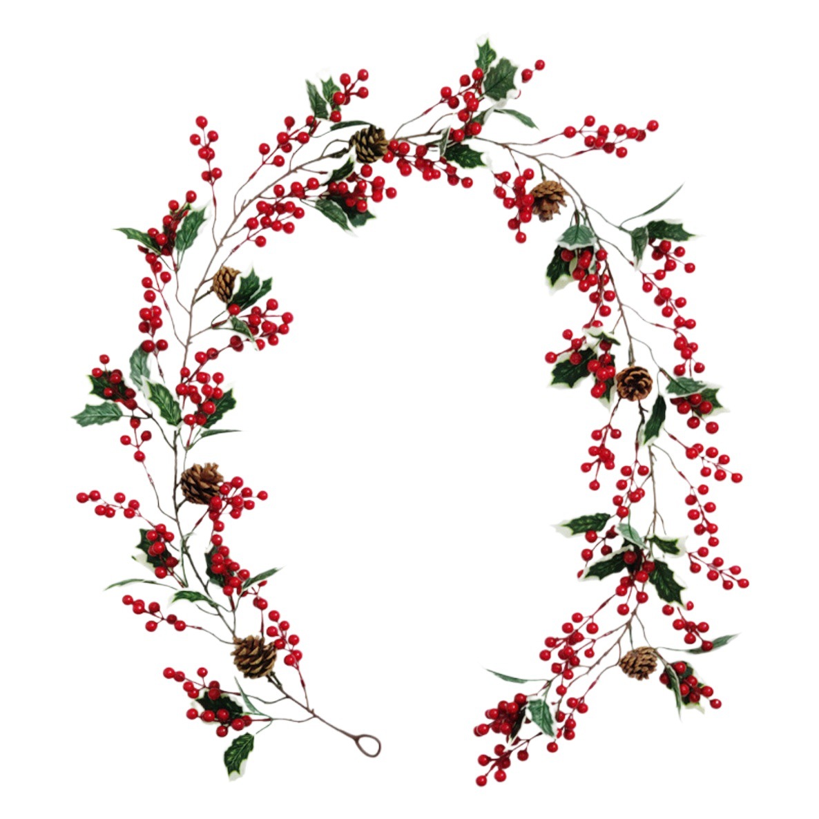Christmas flower red fruit berry simulation rattan cross-border supply Christmas atmosphere layout winding hanging Christmas Rattan