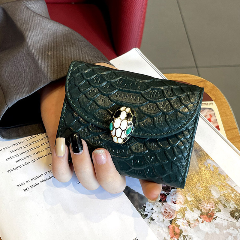 Picture of Genuine Leather Women's Card Holder 2024 New First-Layer Cowhide Crocodile Pattern Popular Storage Convenient Card Holder High-End Wallet Bag