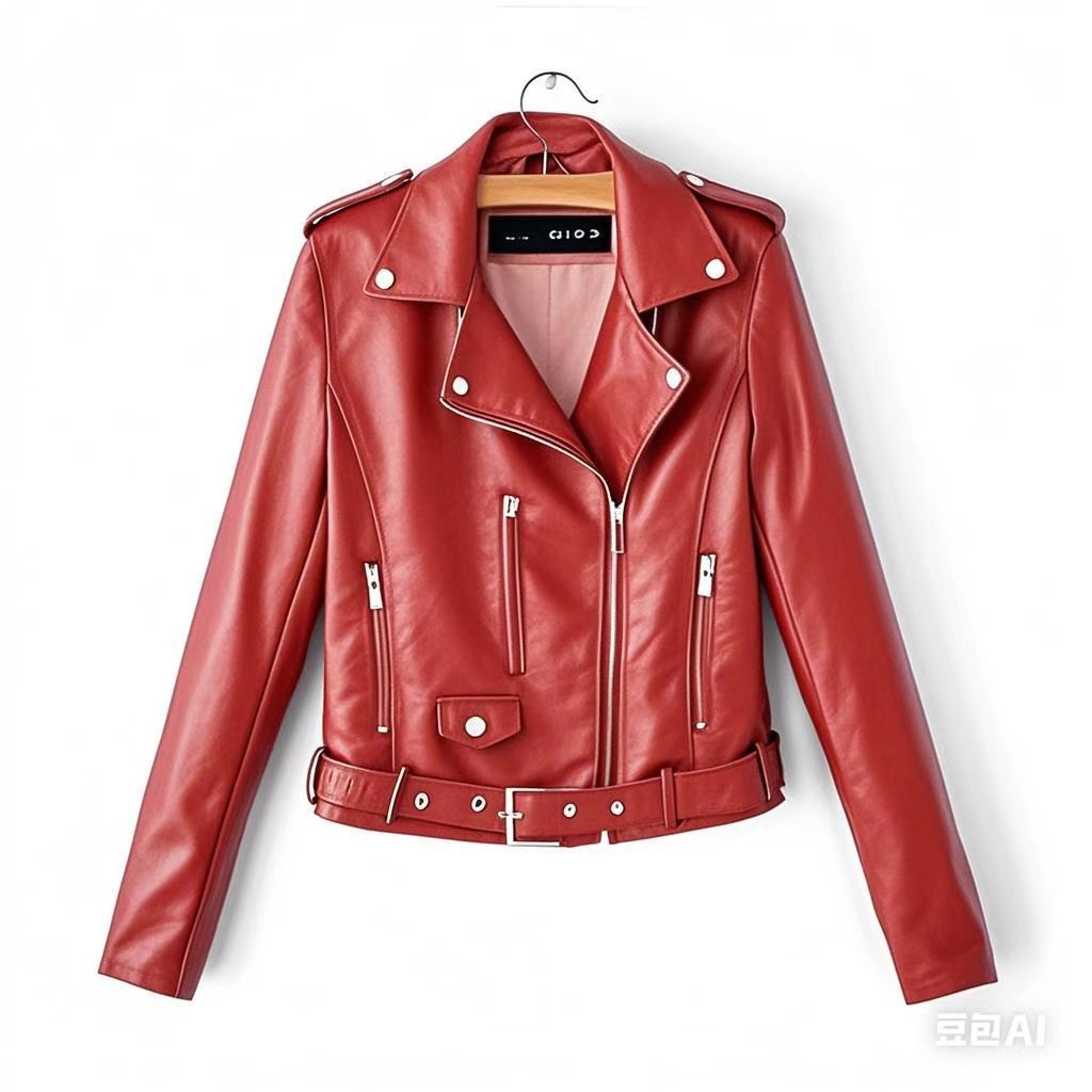 Picture of Manufacturer's New Spring & Fall Clothing Motorcycle Korean Style Pu Leather Jacket Women's Jacket Short Slim Fit Small Suit Women's Jacket Wholesale