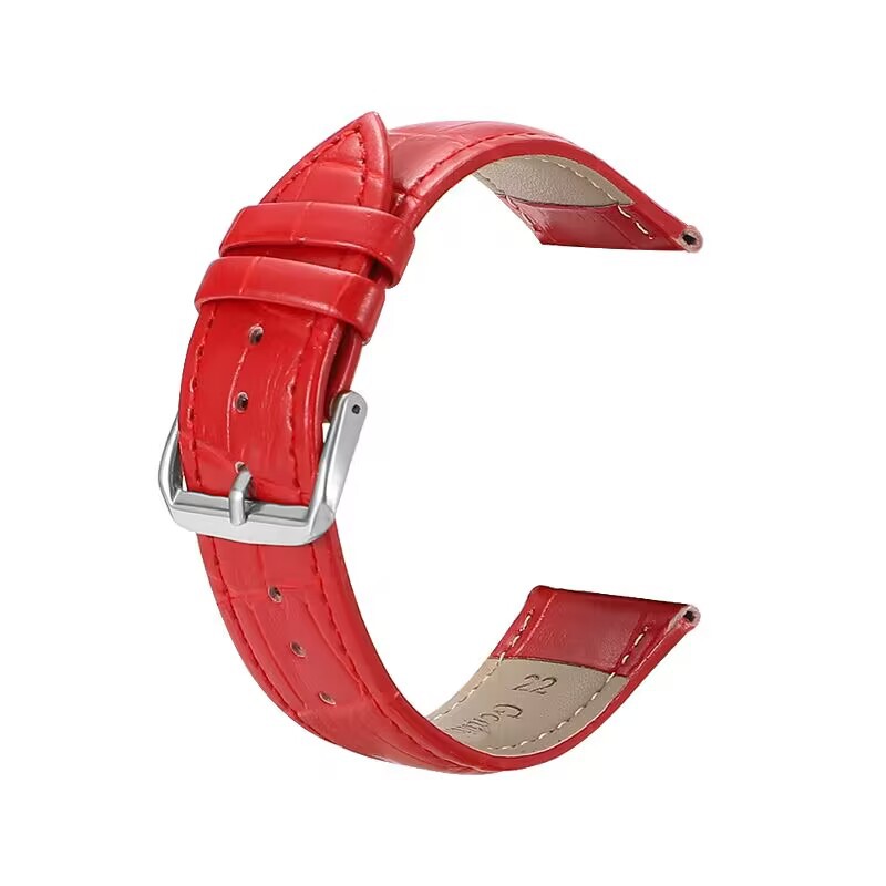 Picture of Factory Direct Sales Genuine Leather Watch Strap Crocodile Pattern Bamboo Pattern Pin Buckle Watch Strap Seven Colors Optional Suitable for Huawei Gt Samsung Apple