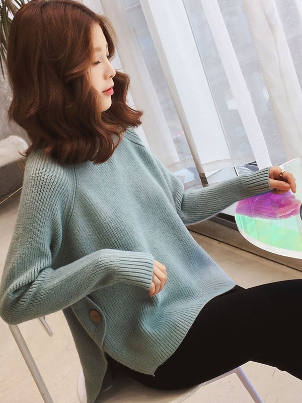 Picture of Autumn and Winter 2024 New Women's Half Turtleneck Sweater Women's Pullover Loose Korean Style Knitted Bottoming Shirt Outer Top