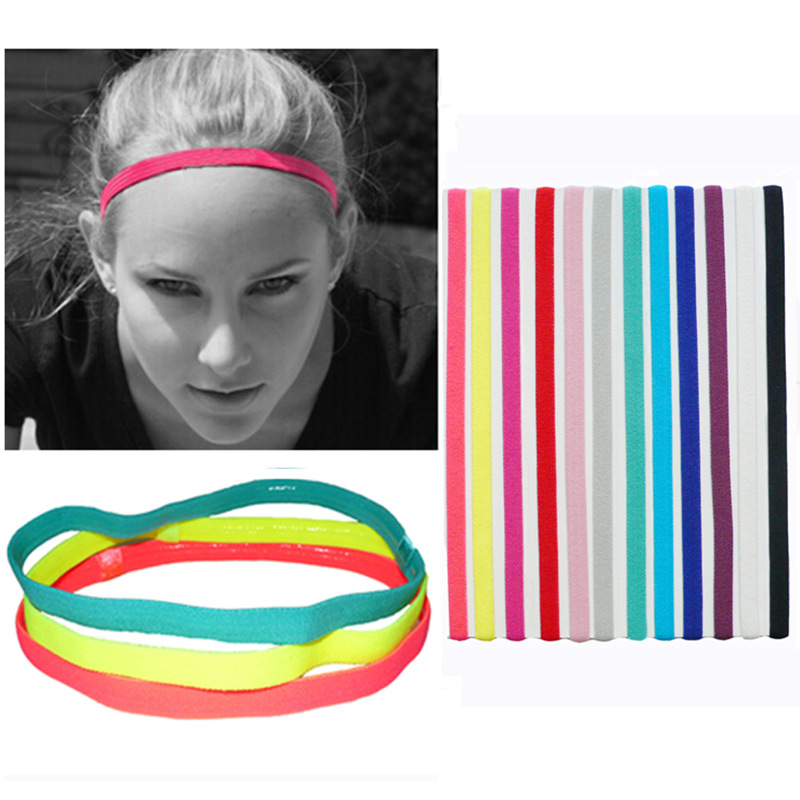 Picture of European and American Popular Elastic Rope Candy Color Sports Yoga Hairband Headband Running Headband Football Non-Slip Hair Accessories