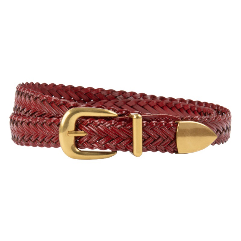 Guangzhou Rhododendron Woven Women's Belt with Jeans Casual Pants Decorative Women's All-match Women's Belt Cross-border Hair