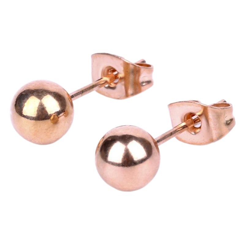 Picture of Factory direct stainless steel titanium steel ball steel ball fine needle earrings steel ball Beanbean earrings earrings round ball earrings
