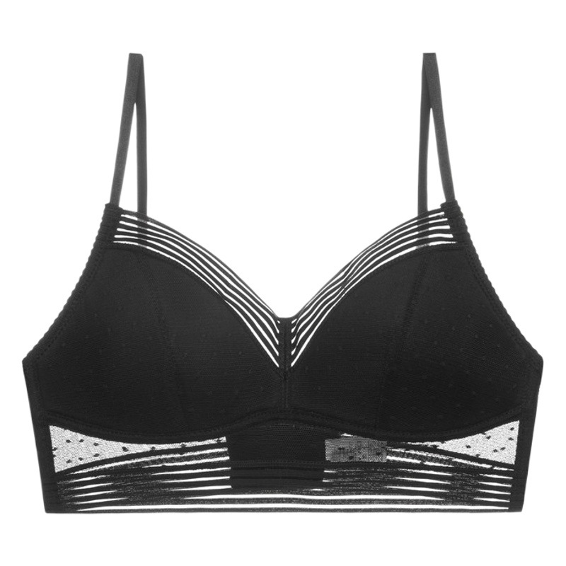 Cross-border large backless thin large size bra lace sexy no steel ring ultra-thin gathered U-shaped back underwear wholesale