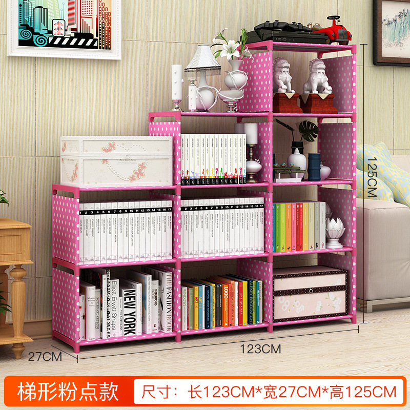 Picture of Bookcase trapezoidal bookshelf multi-layer combination bookcase shelf children student bookshelf classroom locker storage bookshelf