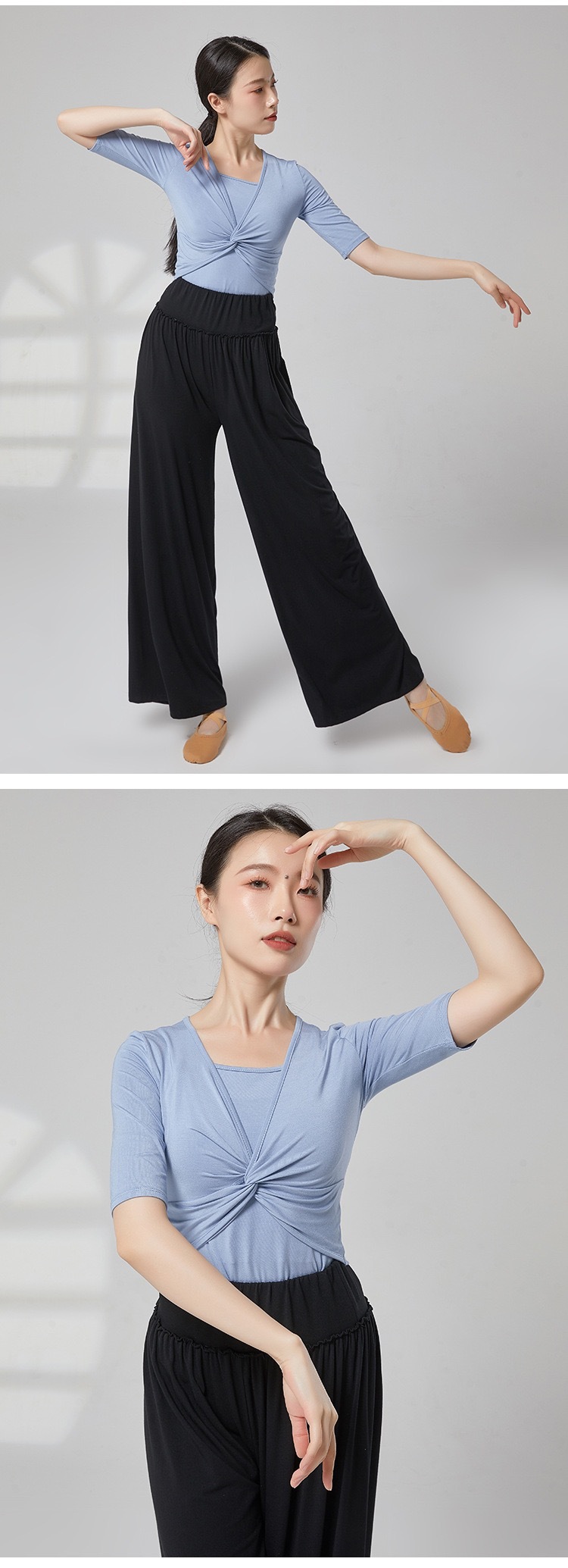 Picture of Dancing Clothing Modern Practice Top Women's Chinese Classical Dance Dancing Clothing Adult Slim-fit Temperament Long-sleeved suit