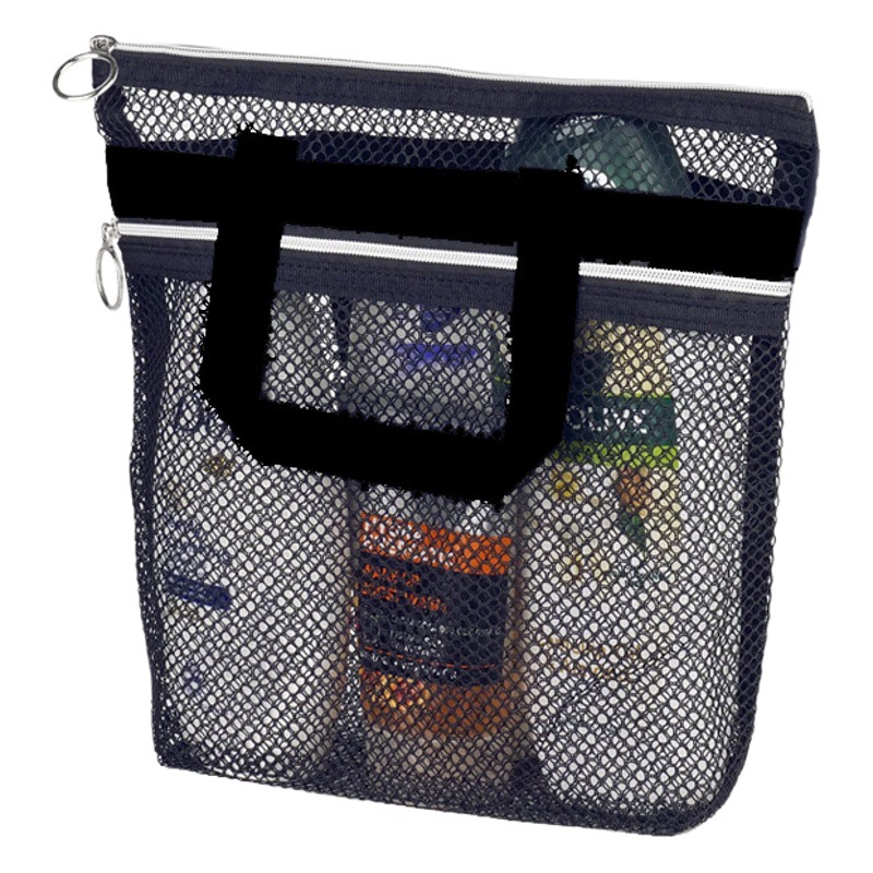 Cross-Border Visual Mesh Bathroom Toiletry Bag Cosmetic Bag Travel Portable Beach Bag Children's Toy Storage Bag