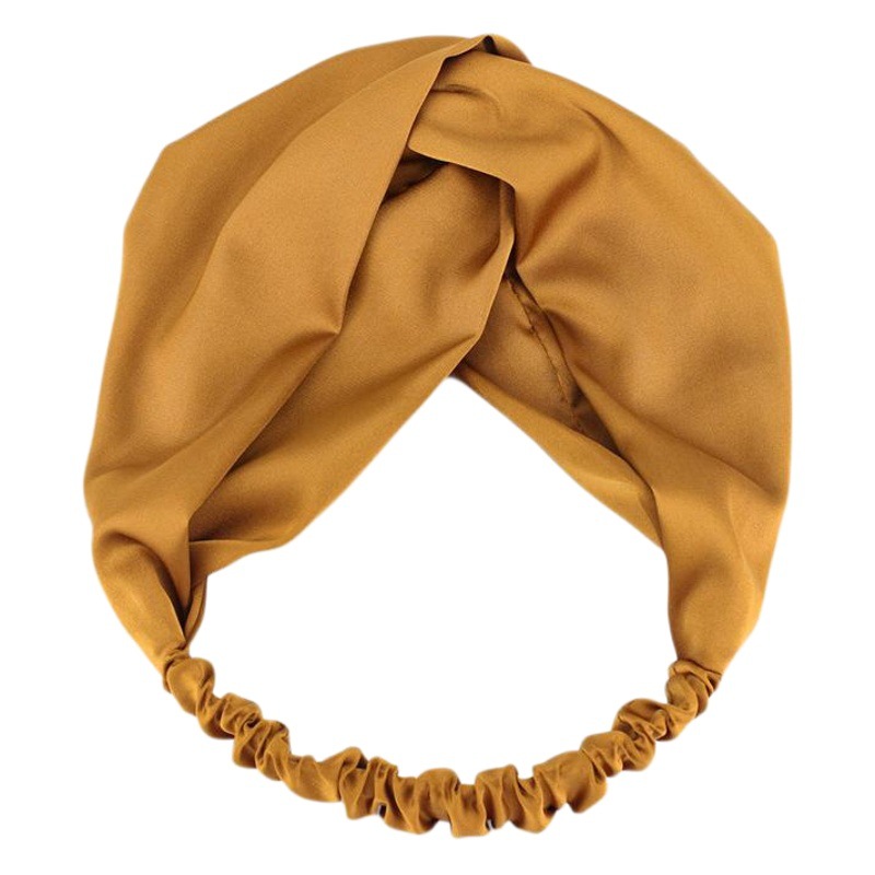Korean version of autumn and winter super soft imitation satin cross hair band Korean elastic headband wholesale A460