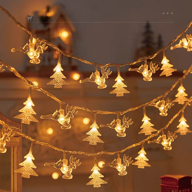 Christmas cross-border LED elk Christmas tree snowflake star string festive decoration lights indoor dress lights