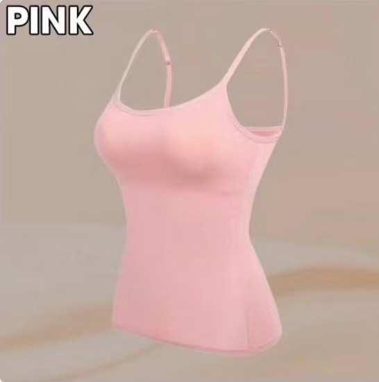 Camisole Women's Belt Chest Pad No Steel Ring Cup One-piece Outer Wear Boil Cross-border plus size Underwear Yoga T