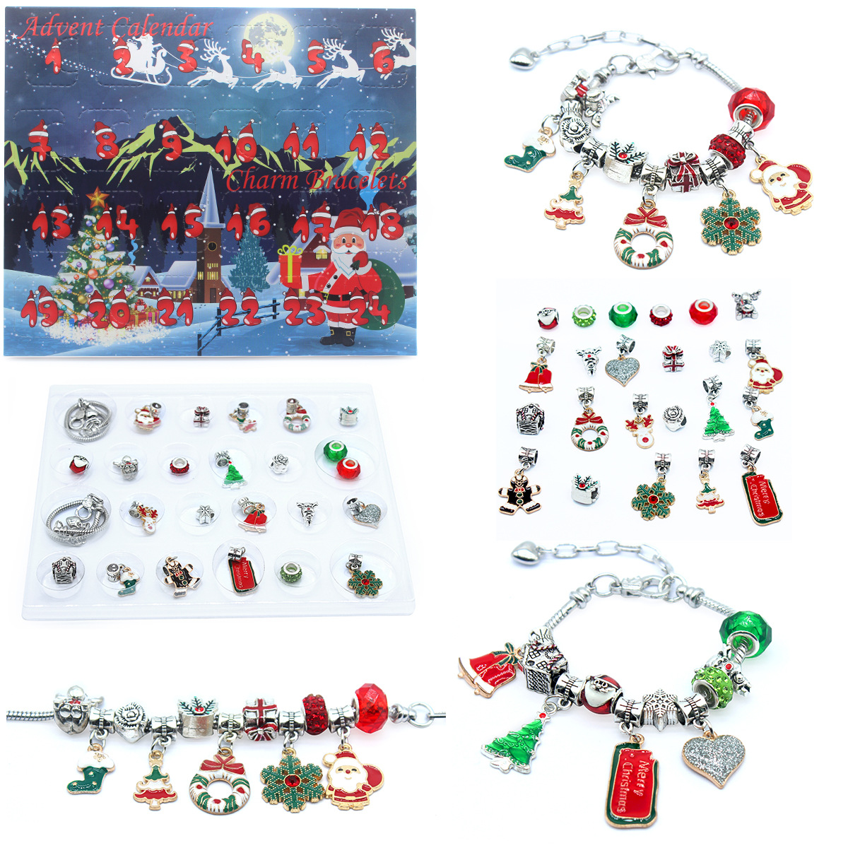 Picture of Amazon Best Selling DIY Creative Children's Bracelet Jewelry 24 Grid Christmas Blind Box Holiday Gift Set
