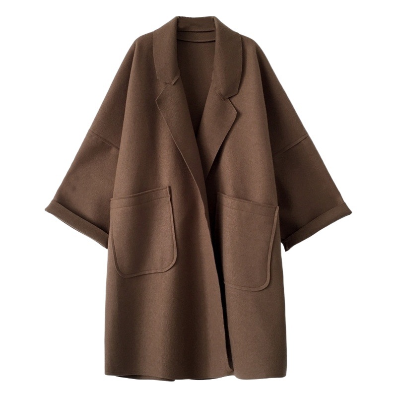 Picture of Cross-Border Women's Clothing 2025 Autumn and Winter New Woolen Outwear Korean Style Elegant Foreign Style Mid-Length Cape Woolen Outwear Trendy