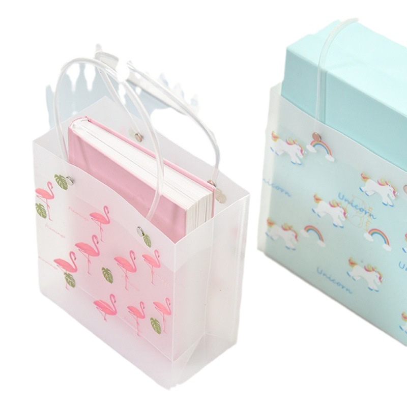 New fresh gift tote bag baby gift storage transparent birthday gift bag pp plastic bag printing