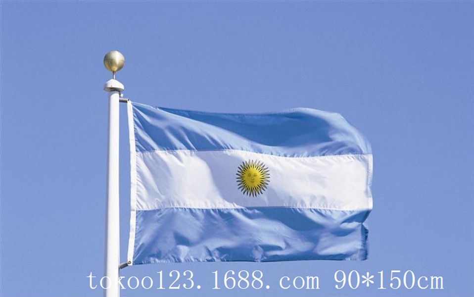 Picture of F903 in stock 90 * 150cm 3 * 5ft Argentina flag No. 4 polyester flag