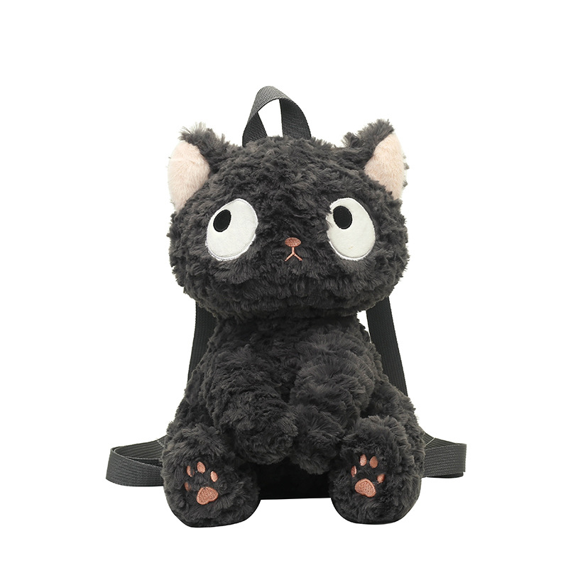 Picture of Cute kitten doll Plush Bag toy Black Cat Doll Doll children's bag cartoon birthday gift bag