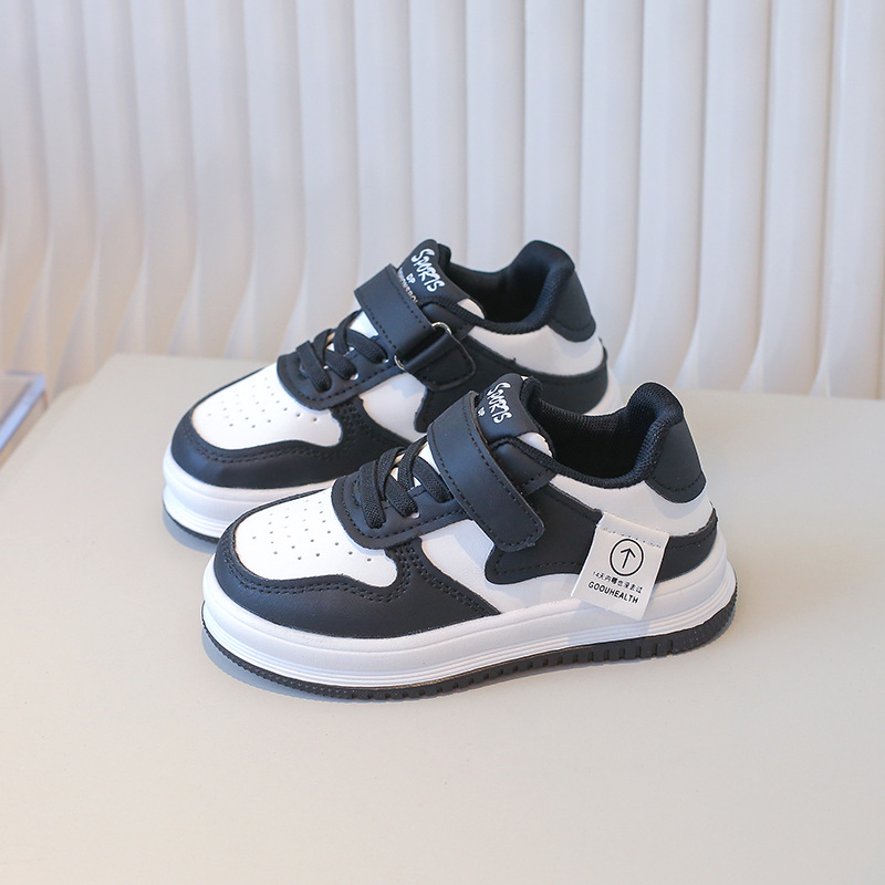 Children's Soft-Soled Sneakers 2025 New Spring and Autum Boys' Versatile White Shoes Girls' Casual Sports Shoes Panda Shoes
