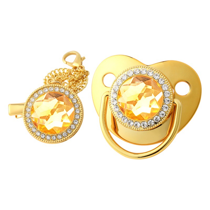 New Hot Selling Baby Play Mouth with Chain Clip Baby Colored Beads Pacifier