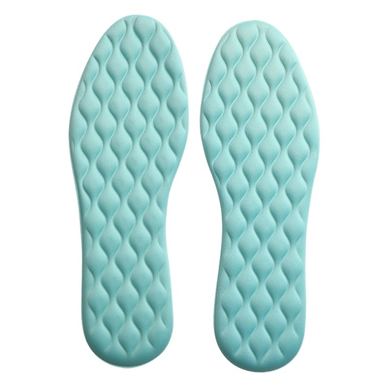 Latex massage insole men's and women's leisure and comfortable breathable sweat-absorbent deodorant full pad super soft stand not tired artifact