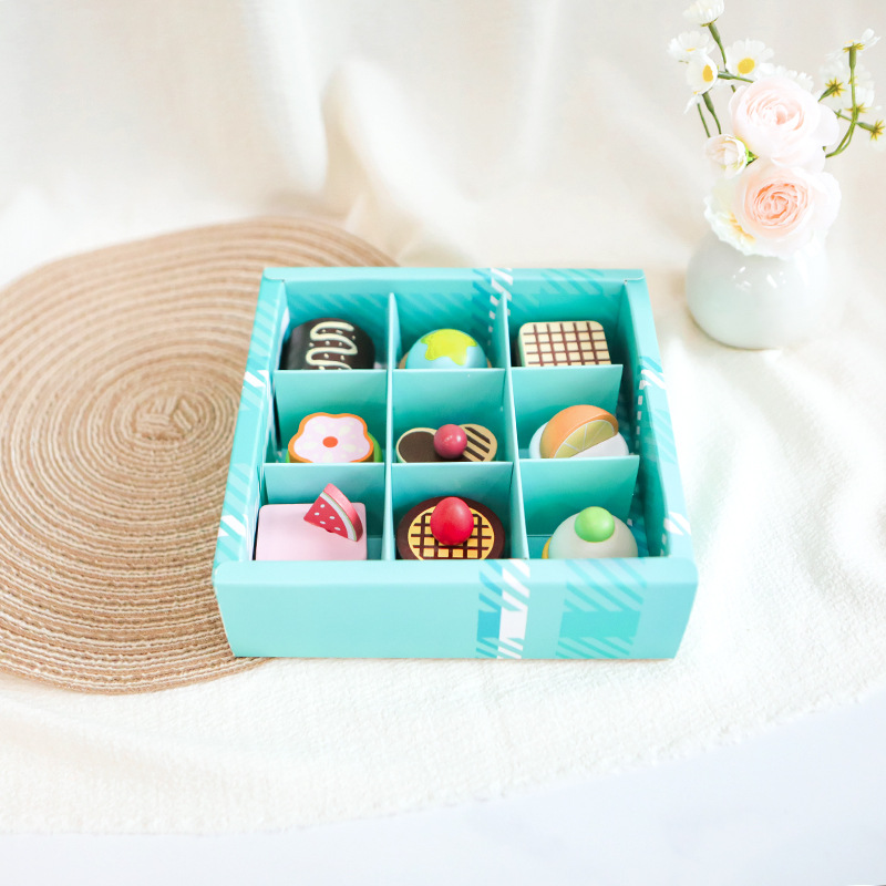 Picture of Children's Wooden Simulation 12 Dessert Play Home suit Kindergarten Cake Afternoon Tea Interactive Educational Toys