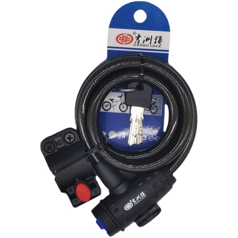 Picture of Bold 5108 Jizhou Car Lock Bicycle Ring Lock Mountain Bike Steel Cable Wire Lock Alloy Wire Lock