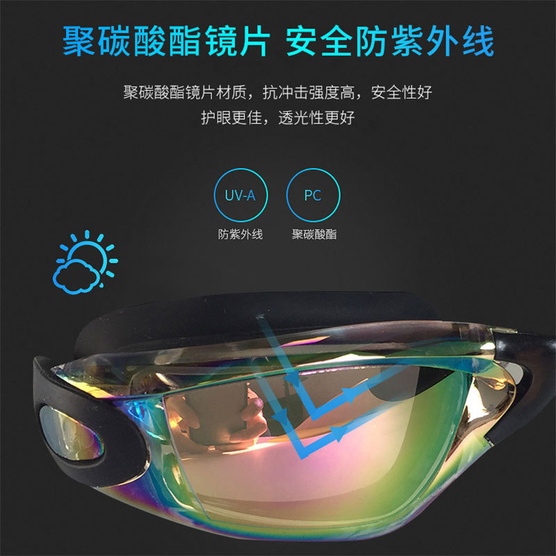 Picture of Swimming goggles new 2025 swimming equipment electroplating swimming goggles adult waterproof anti-fog silicone swimming glasses wholesale